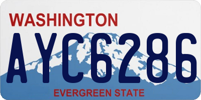 WA license plate AYC6286