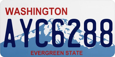 WA license plate AYC6288