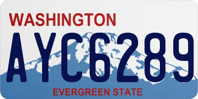 WA license plate AYC6289