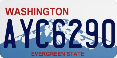 WA license plate AYC6290