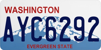 WA license plate AYC6292