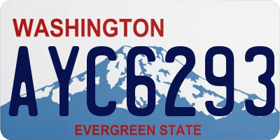 WA license plate AYC6293