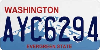 WA license plate AYC6294