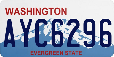WA license plate AYC6296