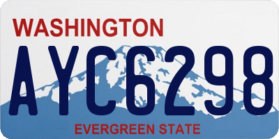 WA license plate AYC6298