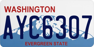 WA license plate AYC6307