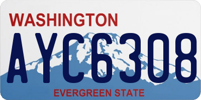 WA license plate AYC6308