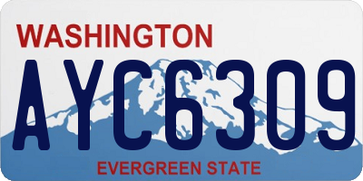 WA license plate AYC6309