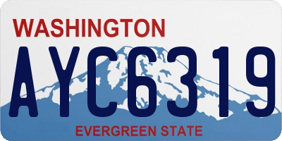 WA license plate AYC6319