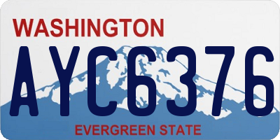 WA license plate AYC6376