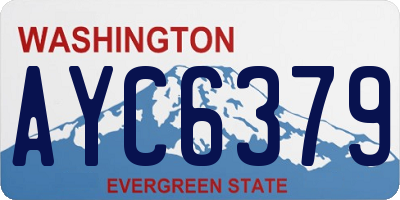 WA license plate AYC6379