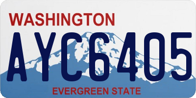 WA license plate AYC6405