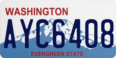 WA license plate AYC6408