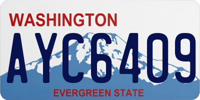 WA license plate AYC6409