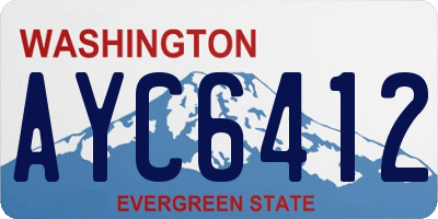 WA license plate AYC6412