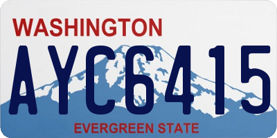 WA license plate AYC6415