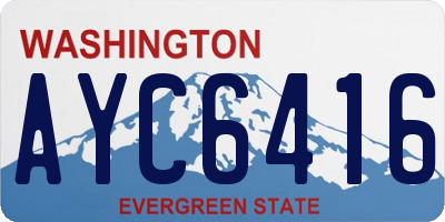 WA license plate AYC6416