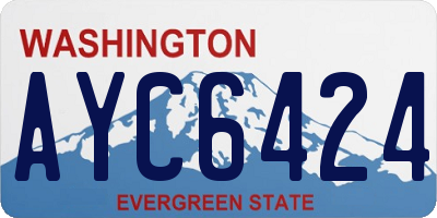 WA license plate AYC6424