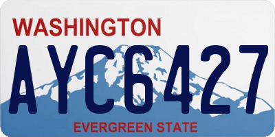 WA license plate AYC6427