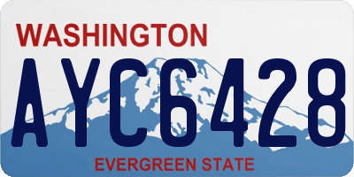 WA license plate AYC6428