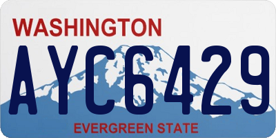 WA license plate AYC6429