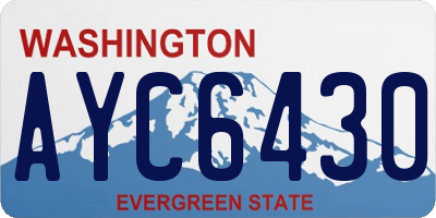 WA license plate AYC6430