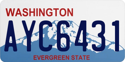 WA license plate AYC6431