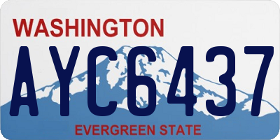 WA license plate AYC6437