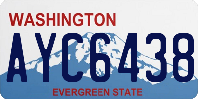 WA license plate AYC6438