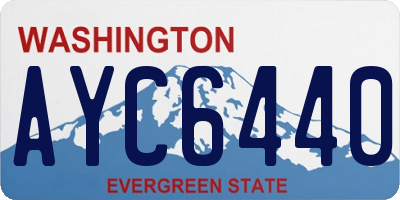 WA license plate AYC6440