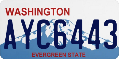 WA license plate AYC6443