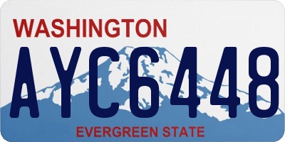 WA license plate AYC6448