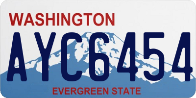 WA license plate AYC6454