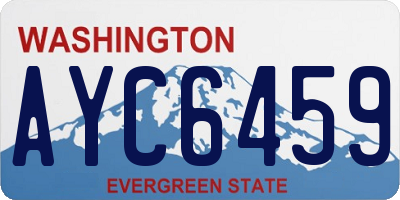 WA license plate AYC6459