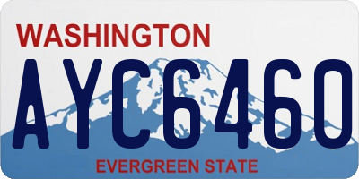 WA license plate AYC6460
