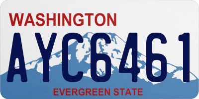WA license plate AYC6461