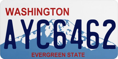 WA license plate AYC6462