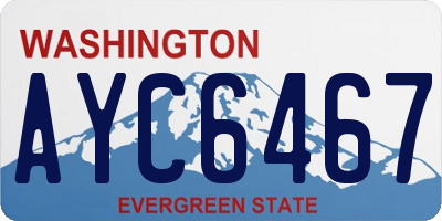 WA license plate AYC6467