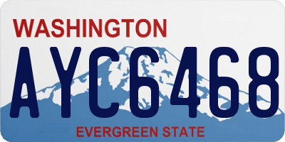 WA license plate AYC6468