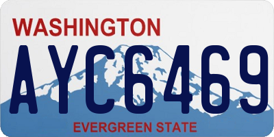 WA license plate AYC6469