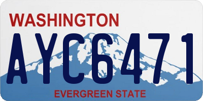 WA license plate AYC6471