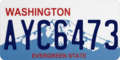 WA license plate AYC6473