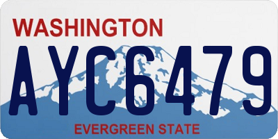 WA license plate AYC6479