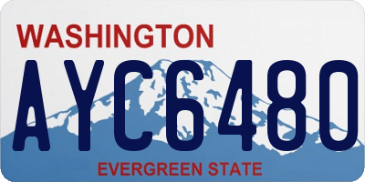 WA license plate AYC6480
