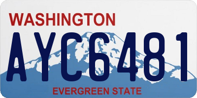 WA license plate AYC6481