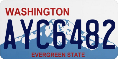 WA license plate AYC6482