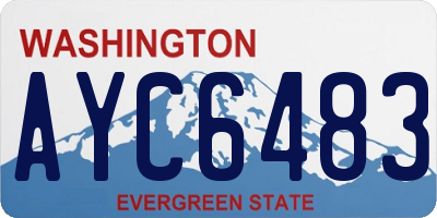 WA license plate AYC6483