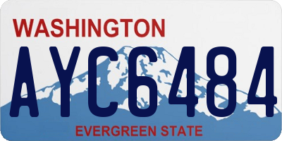 WA license plate AYC6484