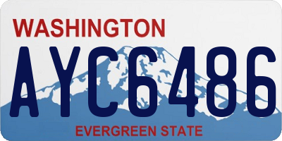 WA license plate AYC6486
