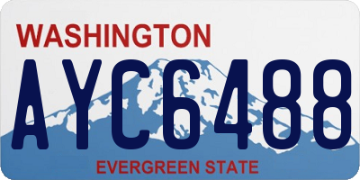 WA license plate AYC6488